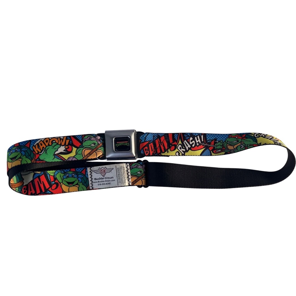 Buckle-Down Teenage Mutant Ninja Turtles Seatbelt Belt Comic Print Adjustable
